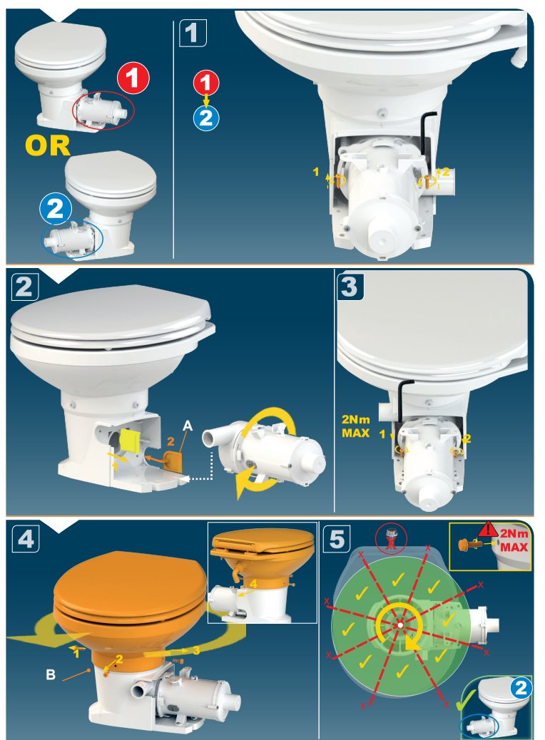 12V Motor for Sanimarin Maxlite+S Toilet - ENEQ