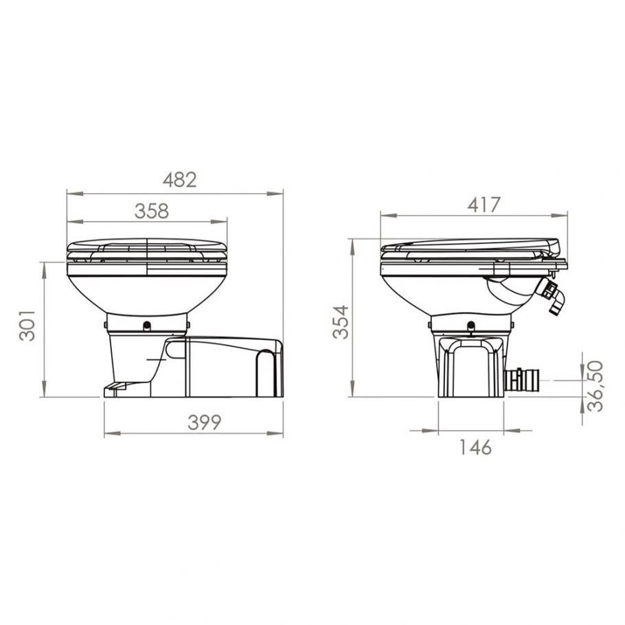 Sanimarin Maxlite+S Toilet 12V - ENEQ